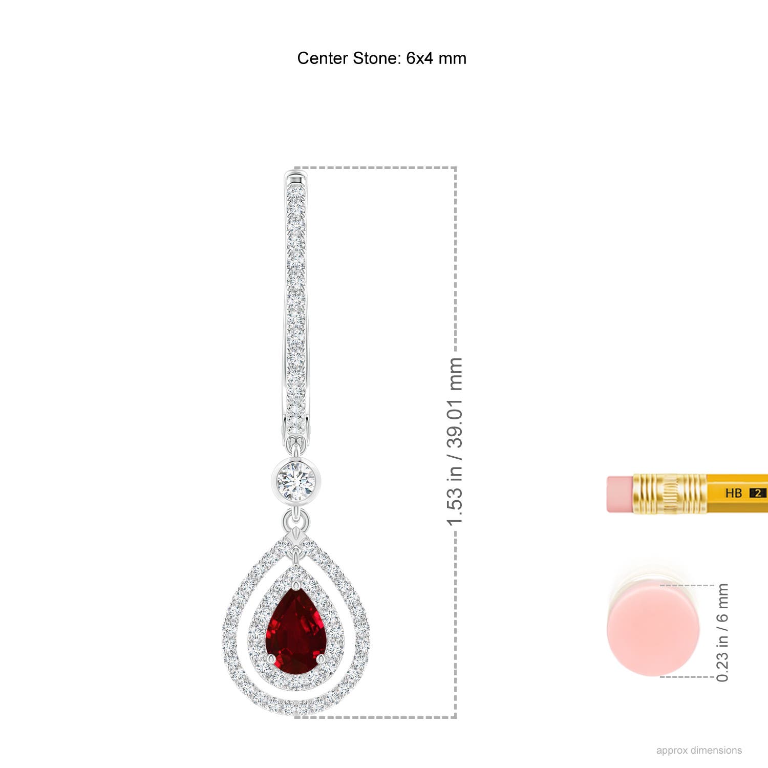 AAAA - Ruby / 1.62 CT / 14 KT White Gold