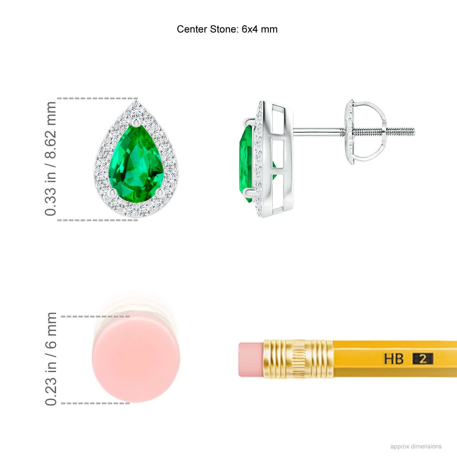 AAA - Emerald / 0.87 CT / 14 KT White Gold