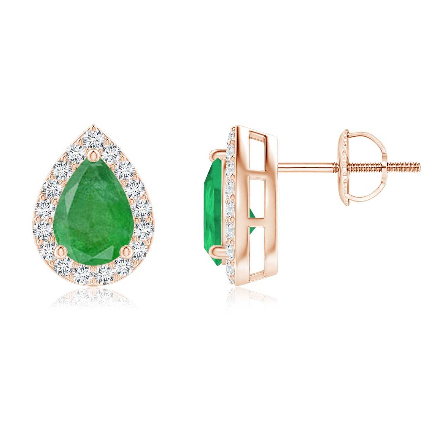 A - Emerald / 1.47 CT / 14 KT Rose Gold