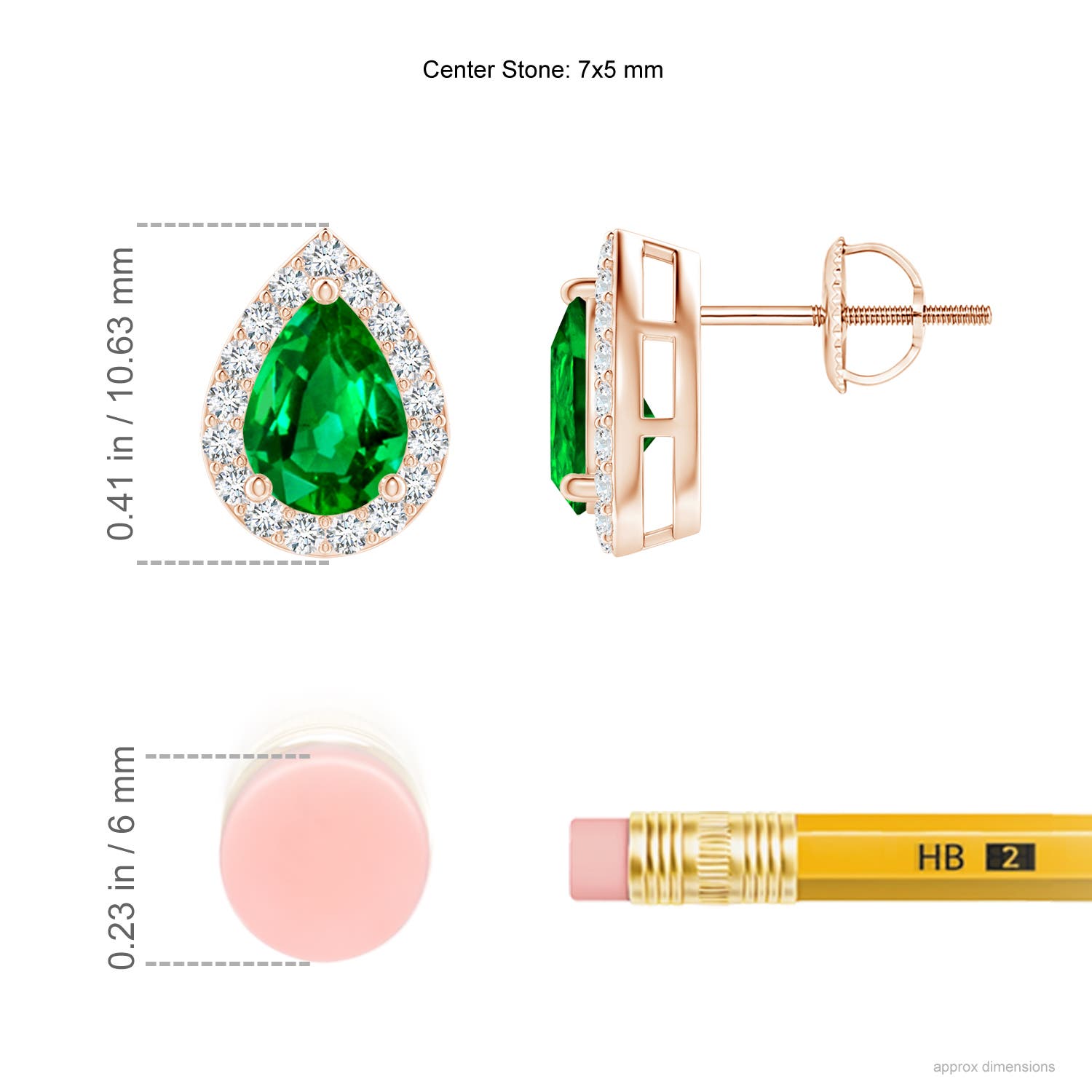 AAAA - Emerald / 1.47 CT / 14 KT Rose Gold