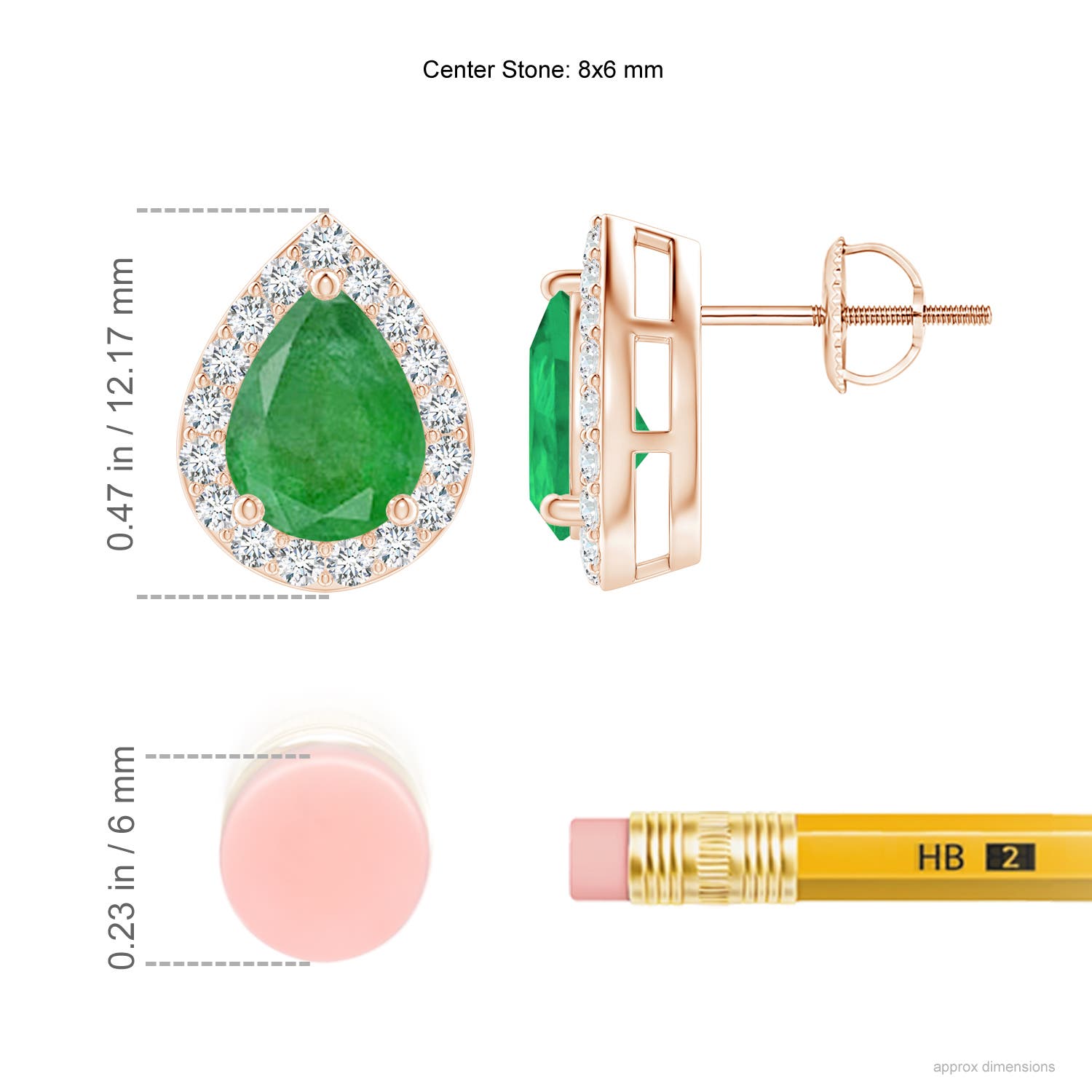 A - Emerald / 2.31 CT / 14 KT Rose Gold