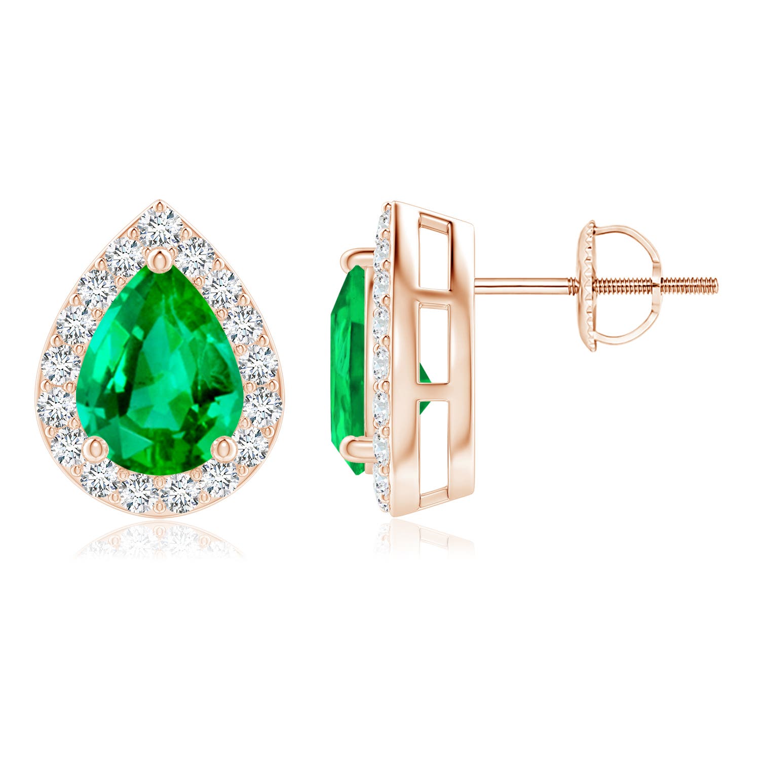 AAA - Emerald / 2.31 CT / 14 KT Rose Gold