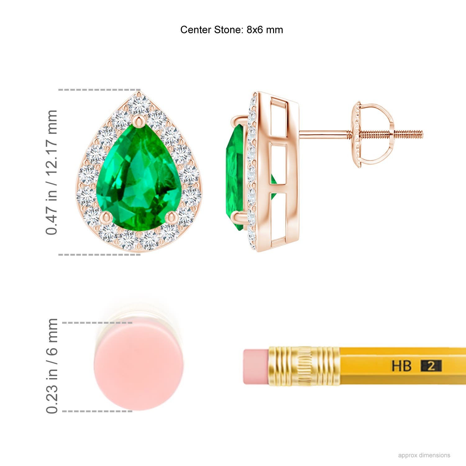 AAA - Emerald / 2.31 CT / 14 KT Rose Gold