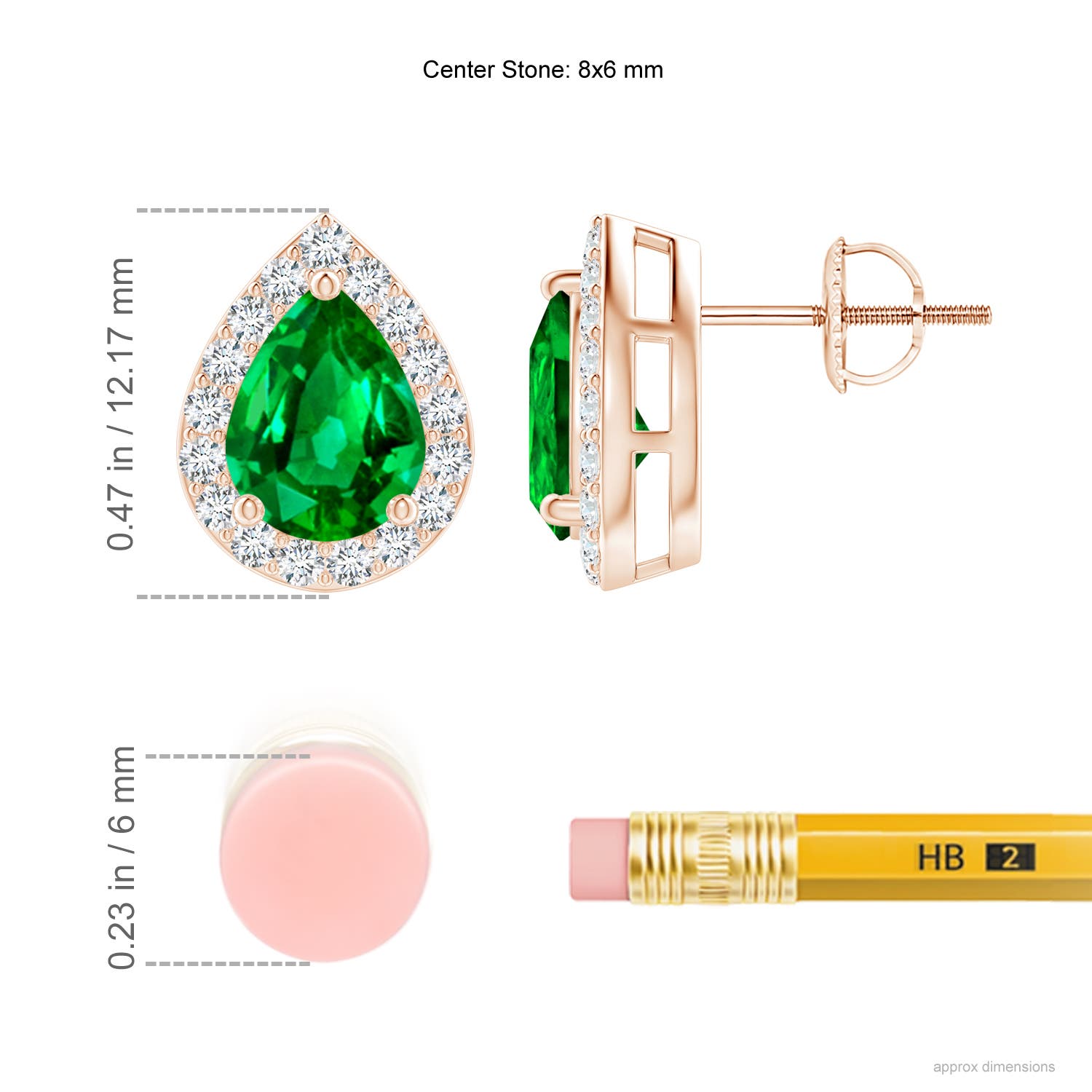 AAAA - Emerald / 2.31 CT / 14 KT Rose Gold