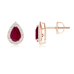 Halo Ruby Halo Earrings
