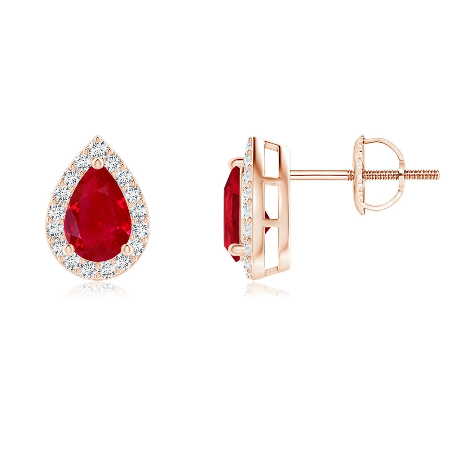 AAA - Ruby / 0.97 CT / 14 KT Rose Gold