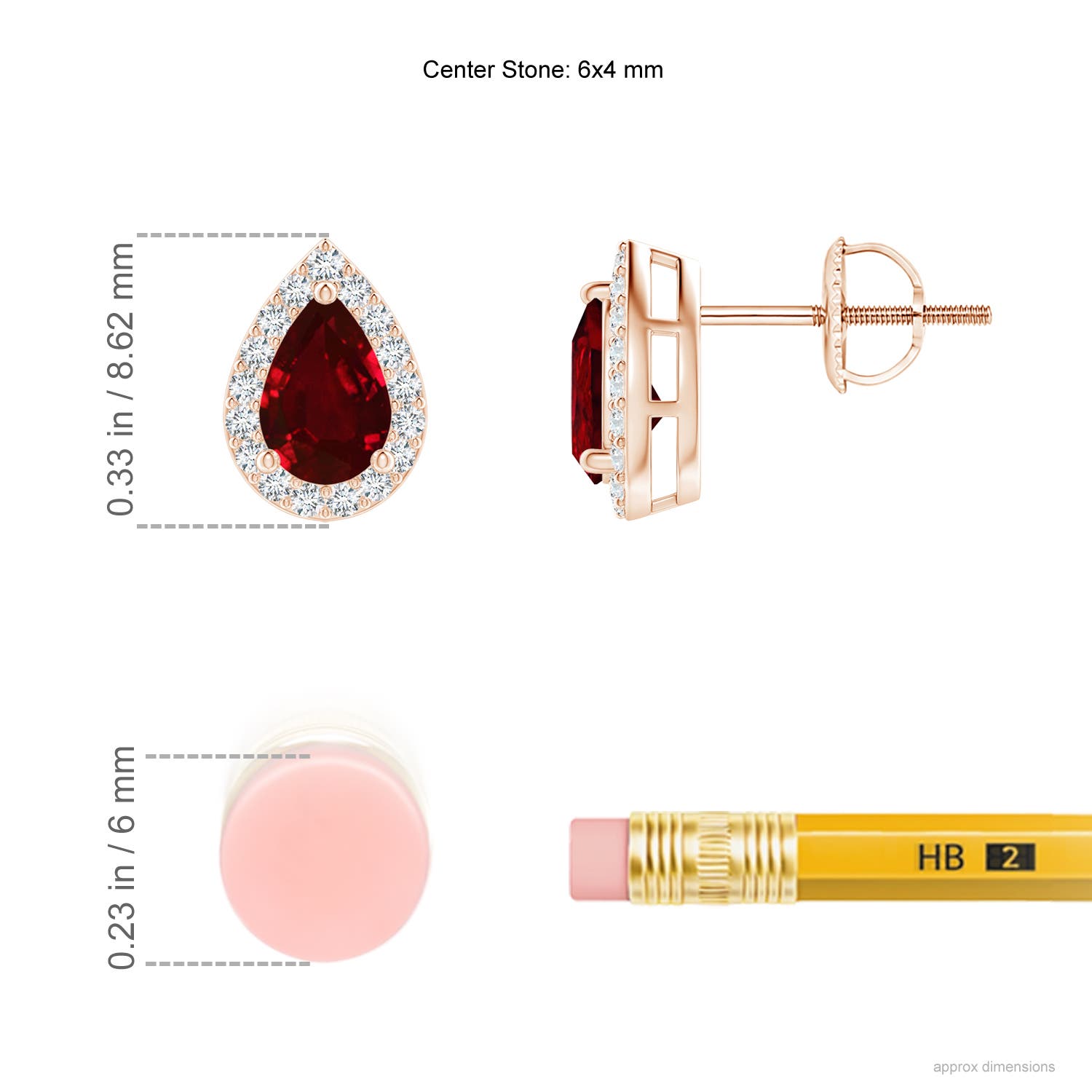 AAAA - Ruby / 0.97 CT / 14 KT Rose Gold