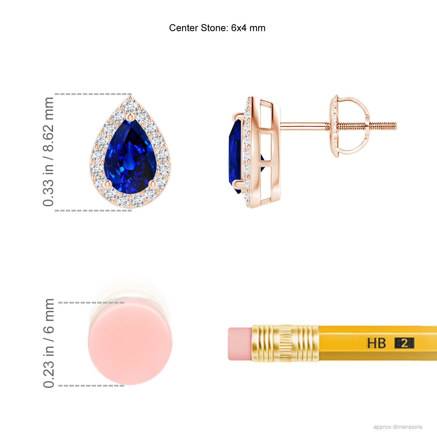 AAAA - Blue Sapphire / 0.97 CT / 14 KT Rose Gold