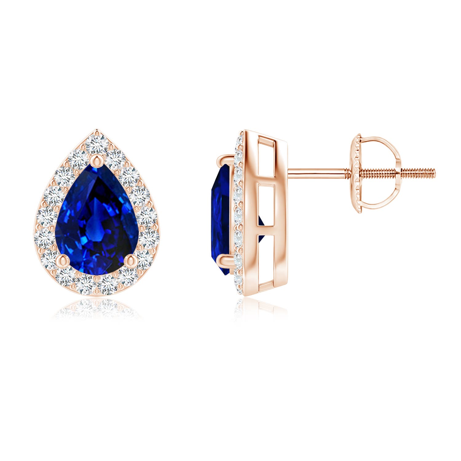 AAAA - Blue Sapphire / 1.77 CT / 14 KT Rose Gold