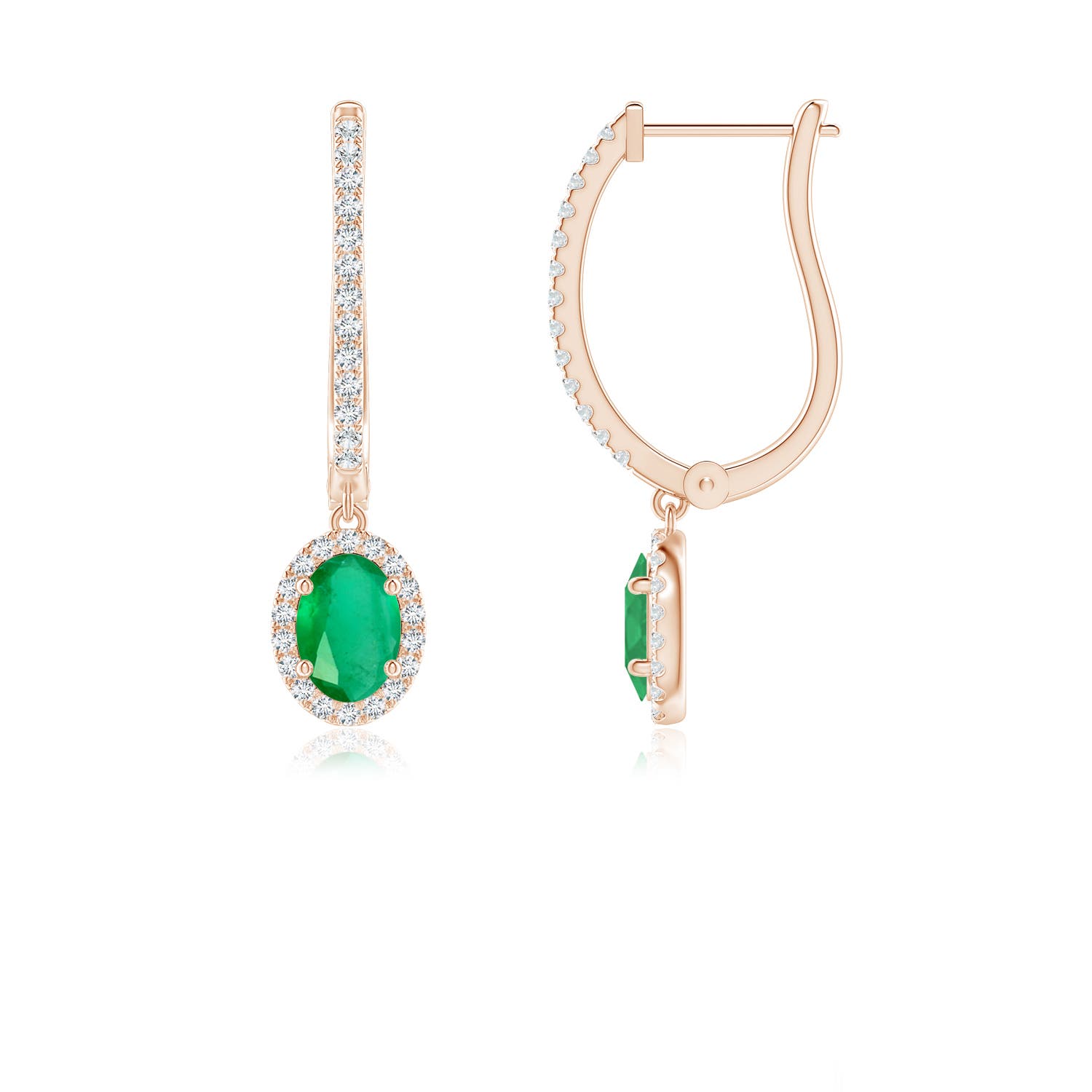 A - Emerald / 1.14 CT / 14 KT Rose Gold