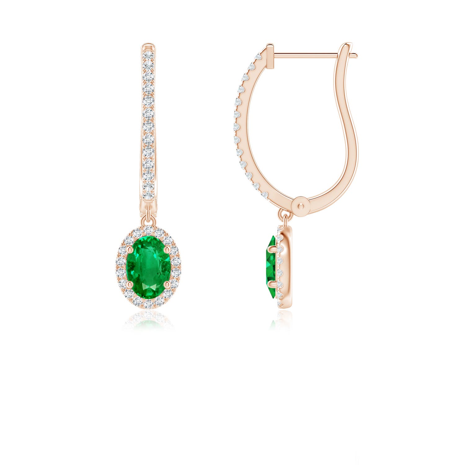 AAA - Emerald / 1.14 CT / 14 KT Rose Gold