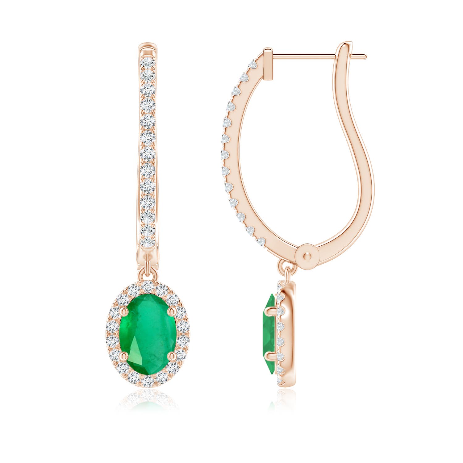 A - Emerald / 2.87 CT / 14 KT Rose Gold