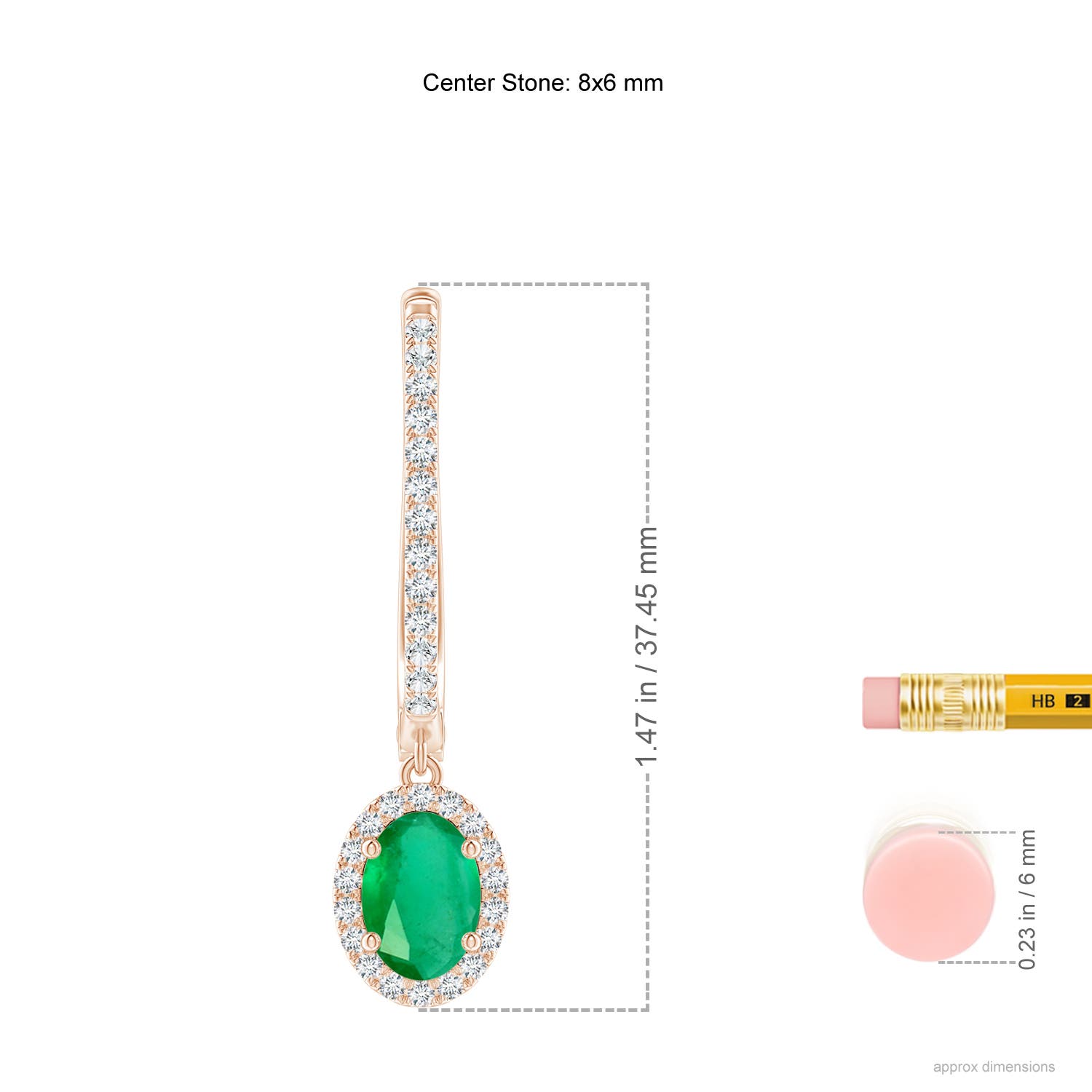 A - Emerald / 2.87 CT / 14 KT Rose Gold