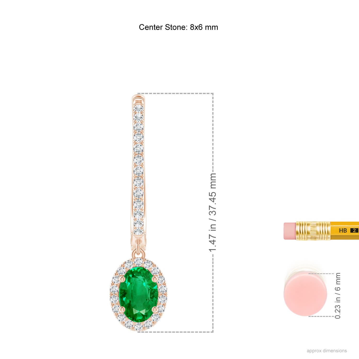 AAA - Emerald / 2.87 CT / 14 KT Rose Gold