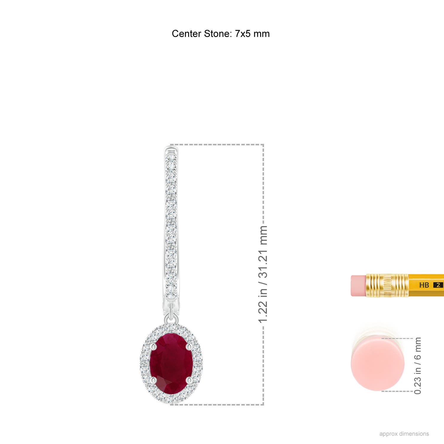 A - Ruby / 2.42 CT / 14 KT White Gold