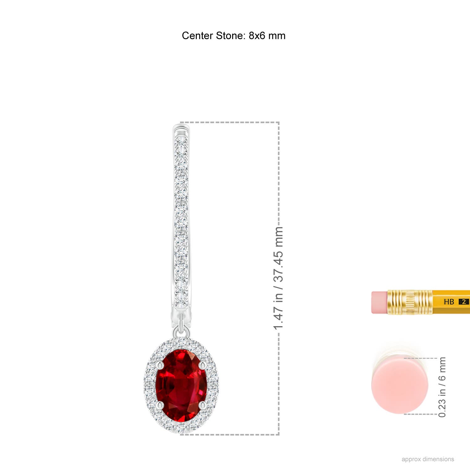 AAAA - Ruby / 3.17 CT / 14 KT White Gold