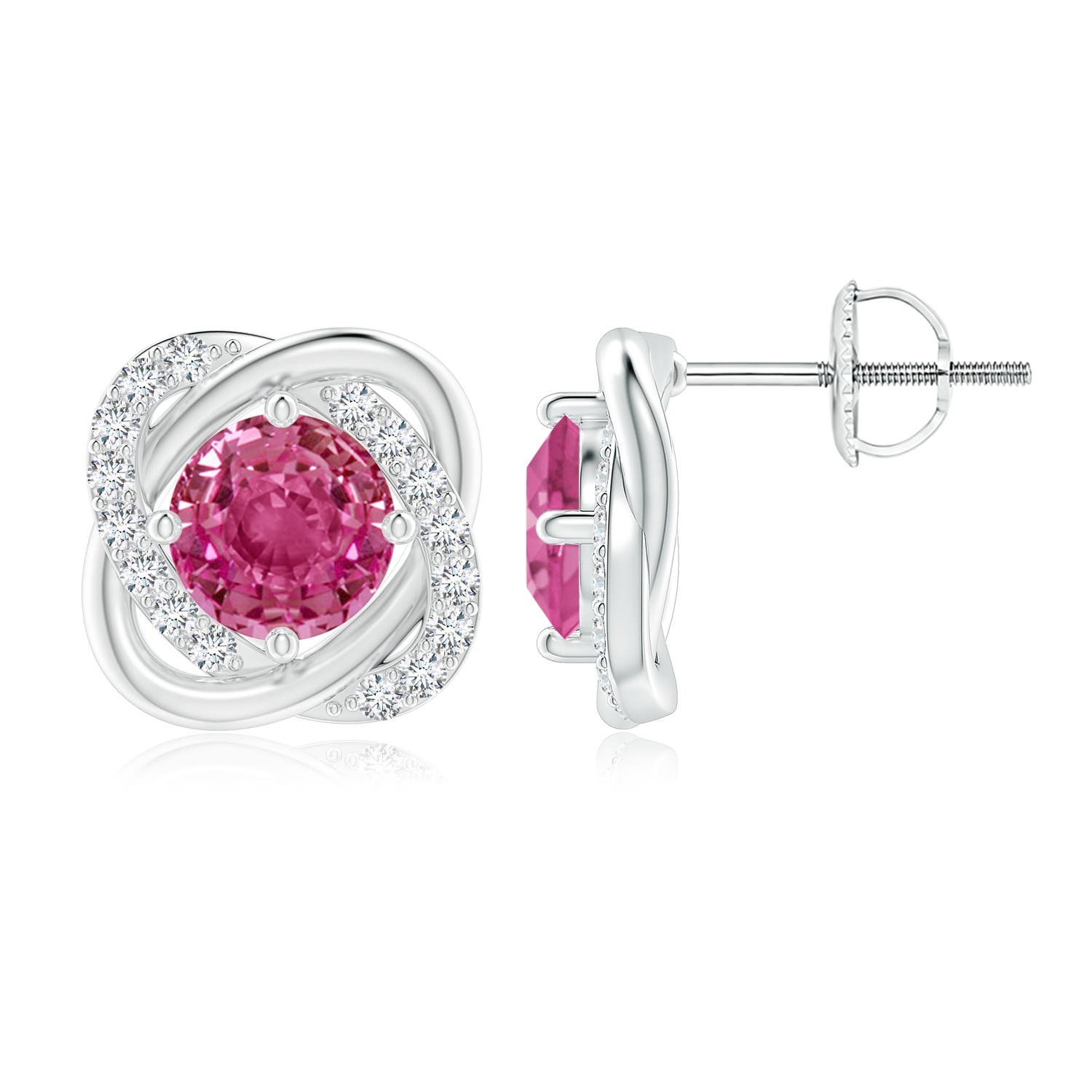 AAAA - Pink Sapphire / 2.32 CT / 14 KT White Gold