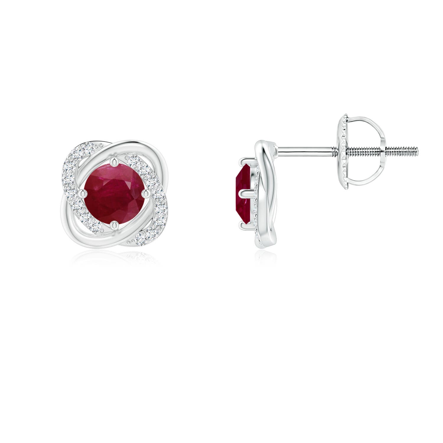 A - Ruby / 0.78 CT / 14 KT White Gold