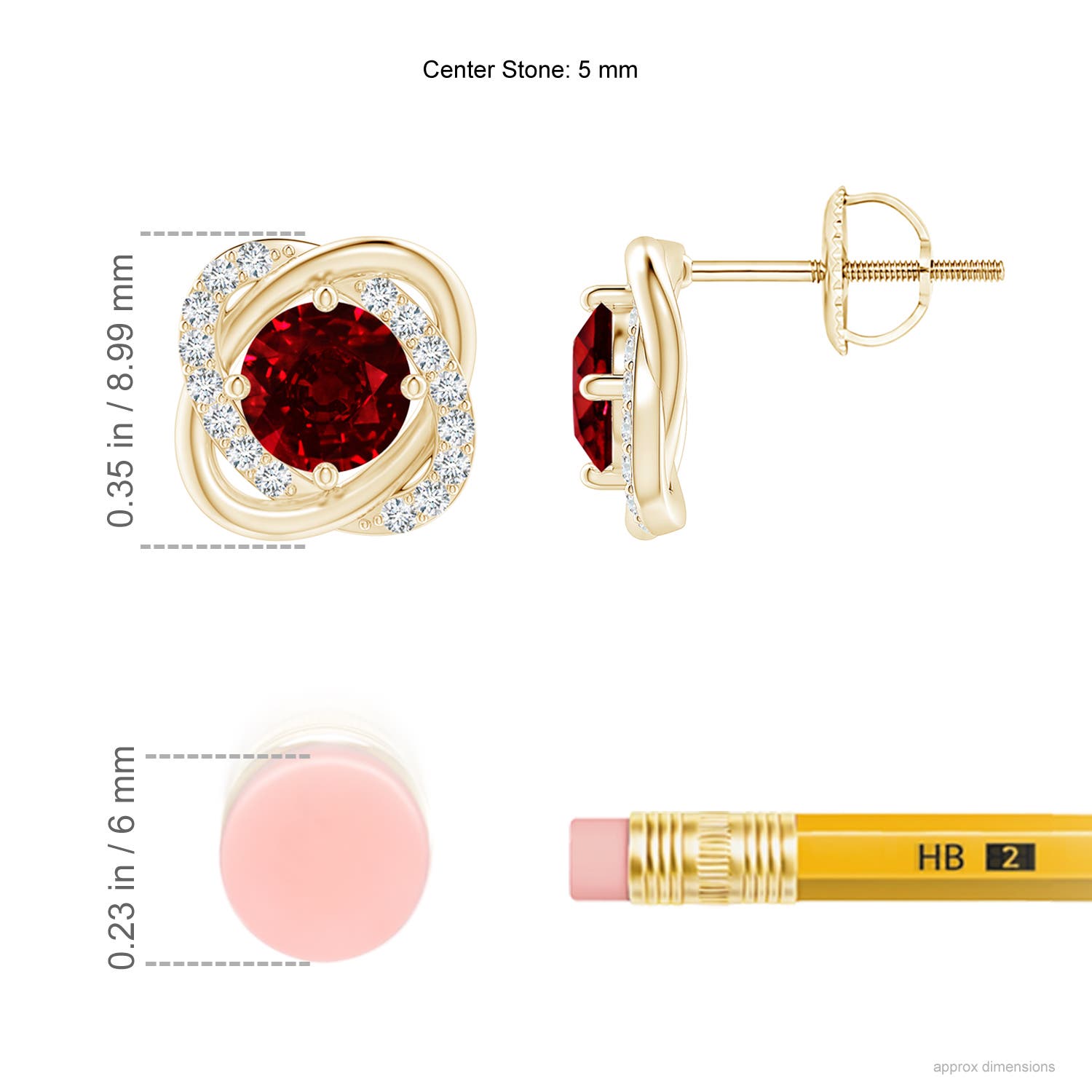 AAAA - Ruby / 1.39 CT / 14 KT Yellow Gold