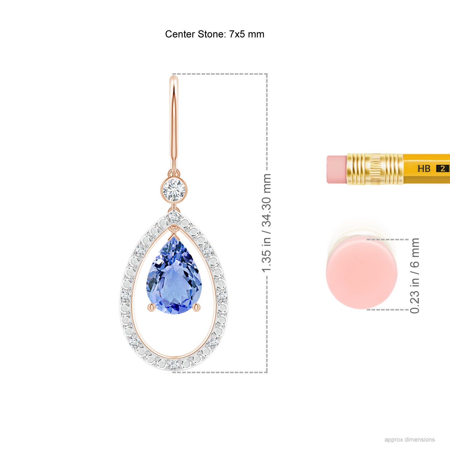 A - Tanzanite / 1.45 CT / 14 KT Rose Gold