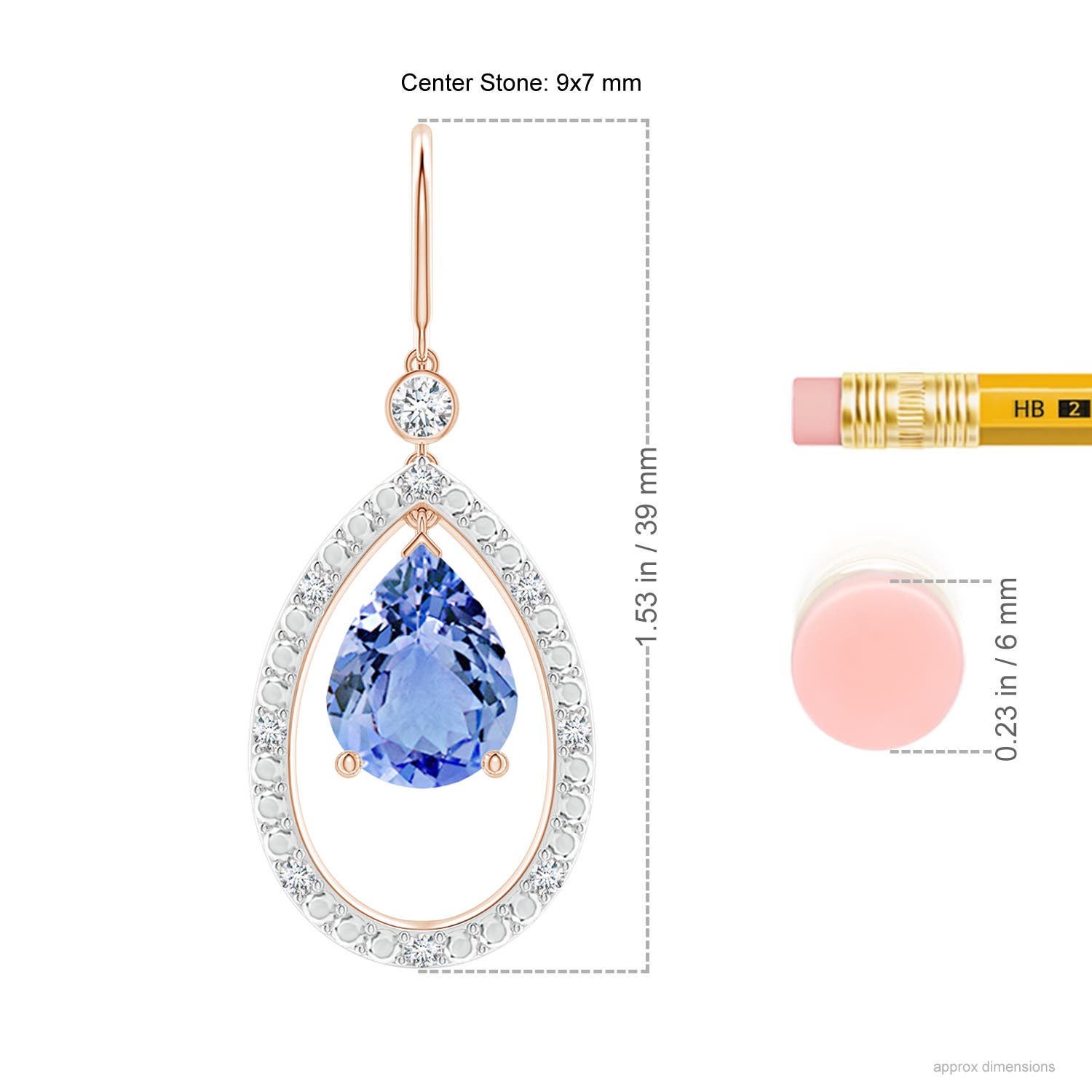 A - Tanzanite / 3.52 CT / 14 KT Rose Gold