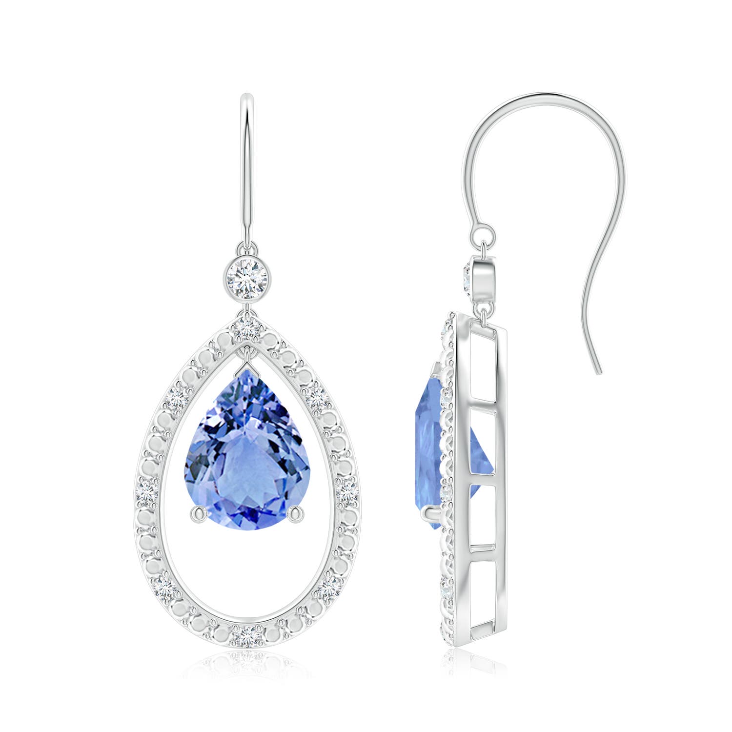 A - Tanzanite / 3.52 CT / 14 KT White Gold