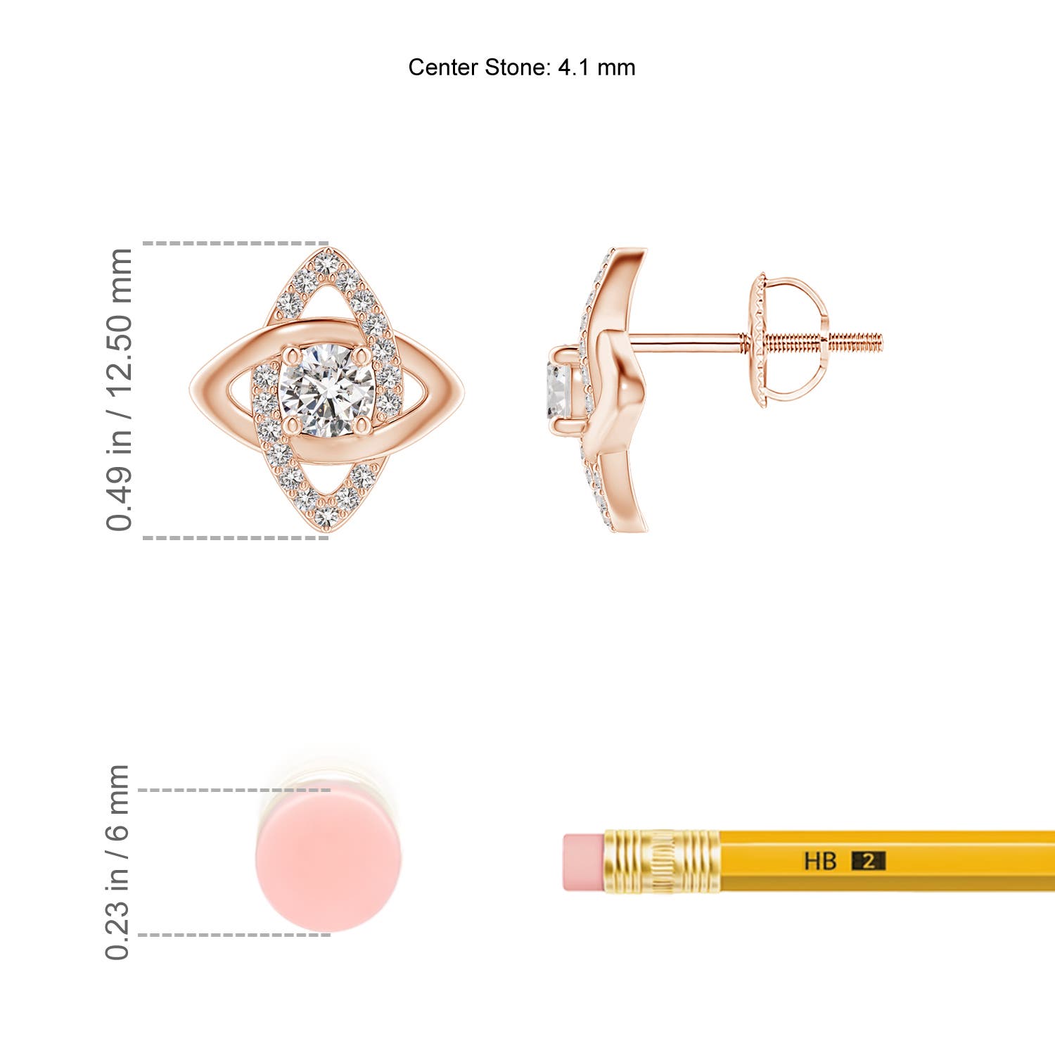 I-J, I1-I2 / 0.68 CT / 14 KT Rose Gold