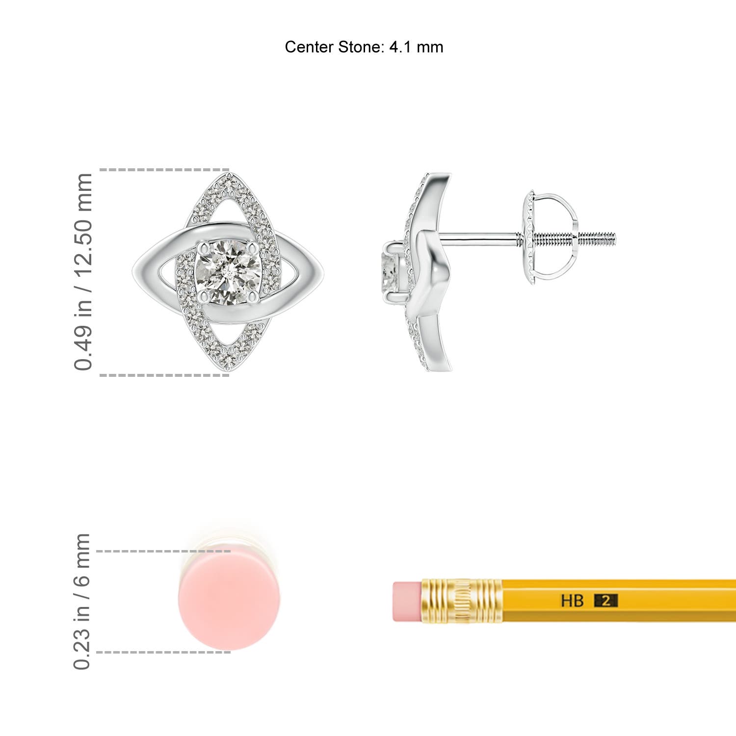 K, I3 / 0.68 CT / 14 KT White Gold