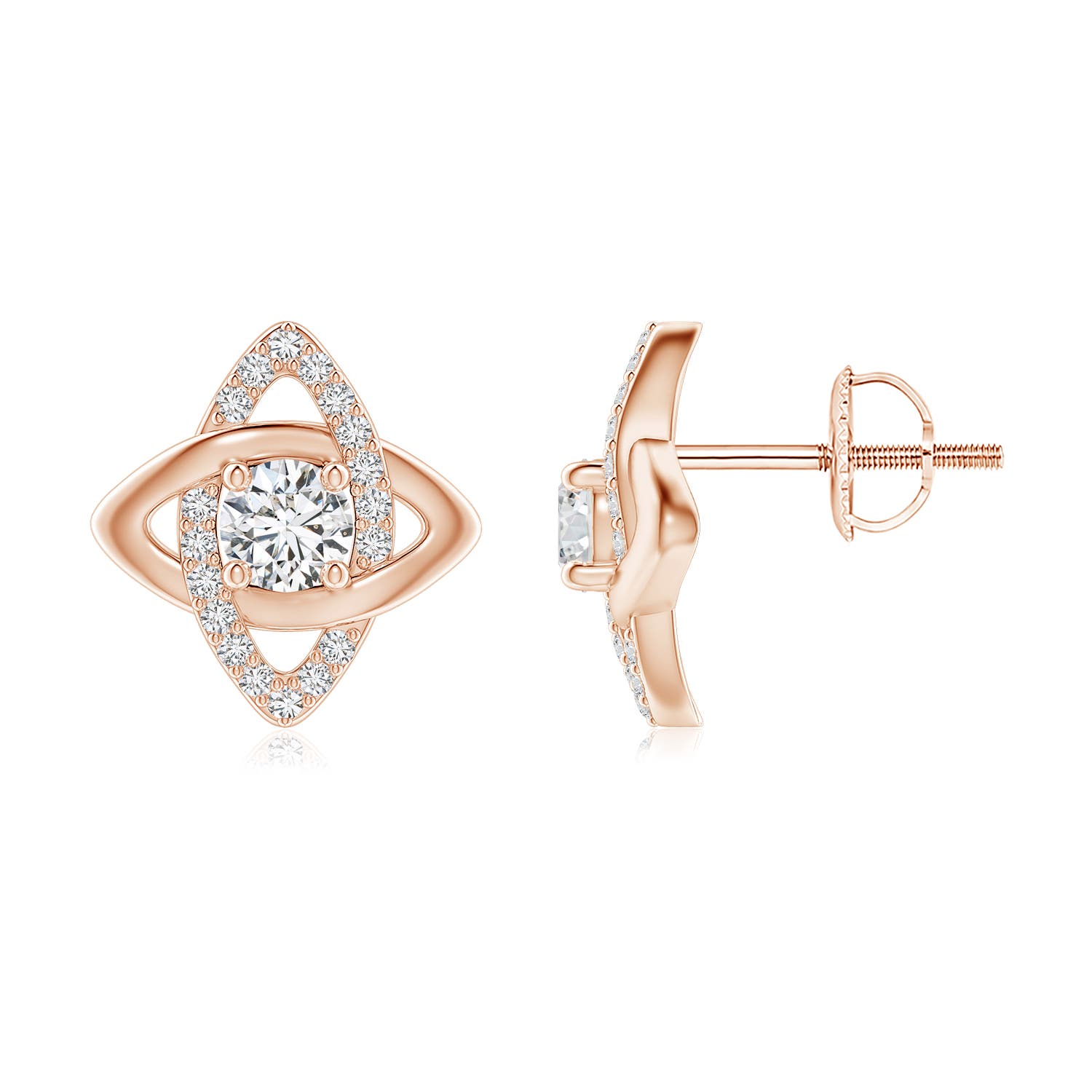 H, SI2 / 0.87 CT / 14 KT Rose Gold