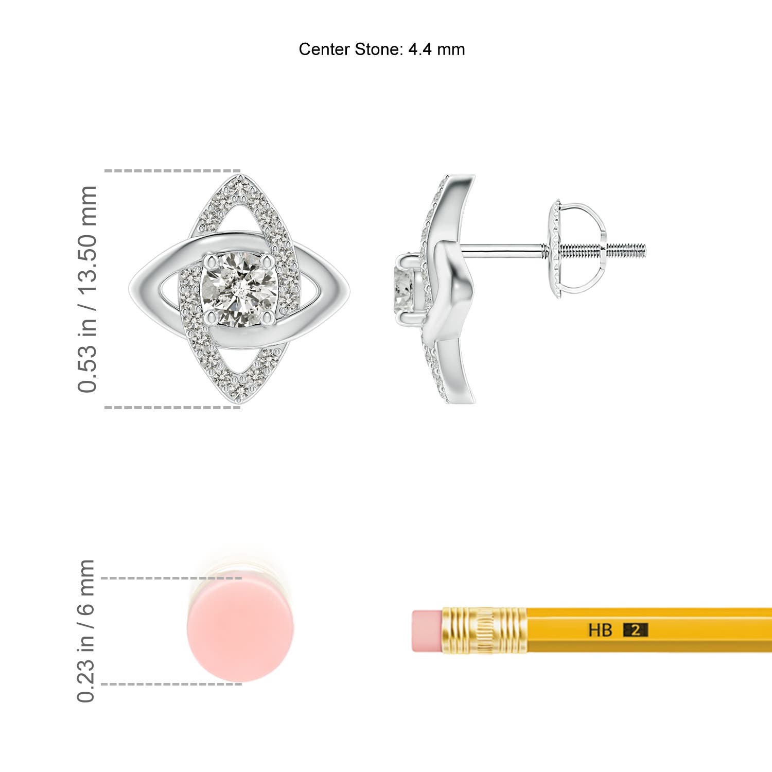 K, I3 / 0.87 CT / 14 KT White Gold