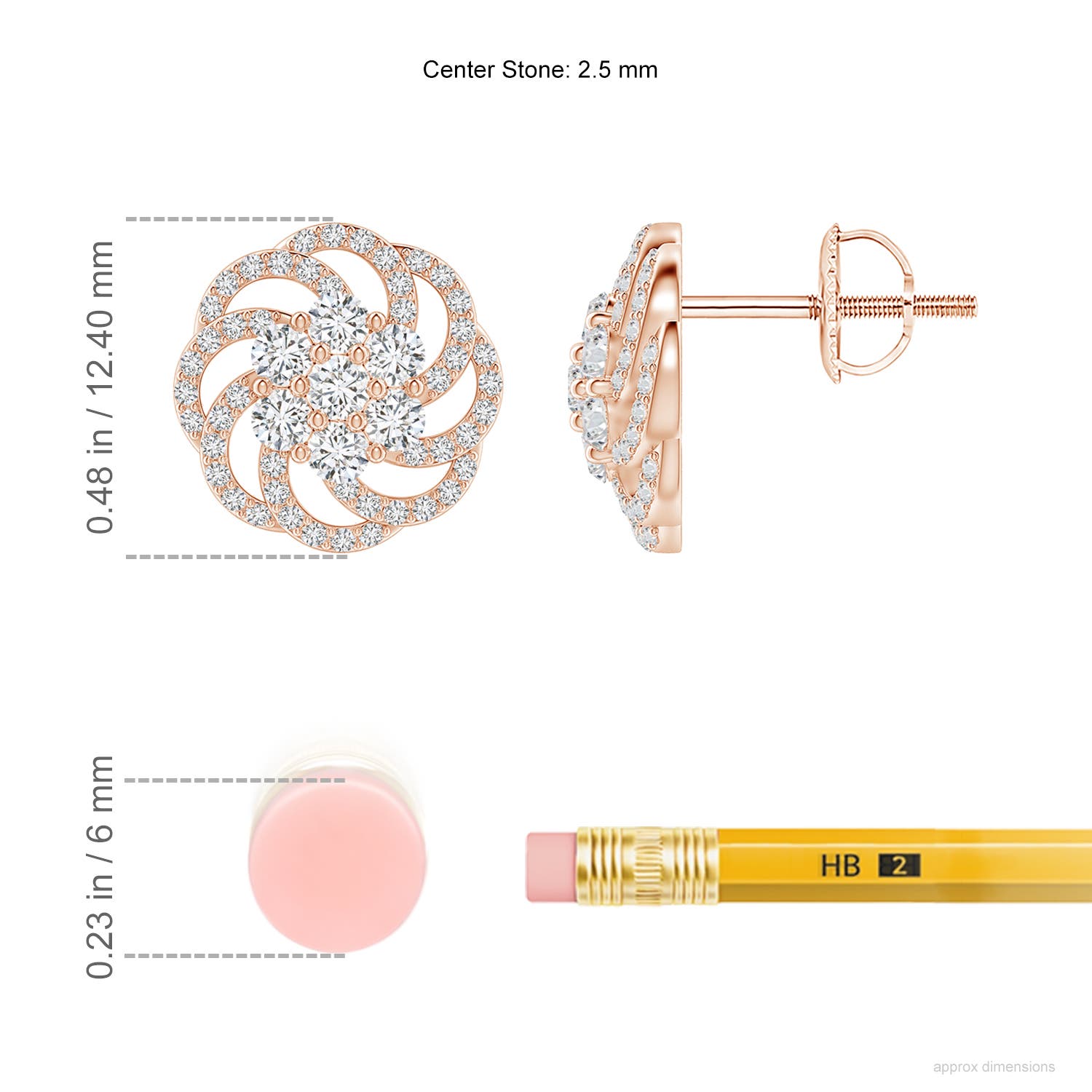 H, SI2 / 1.05 CT / 14 KT Rose Gold