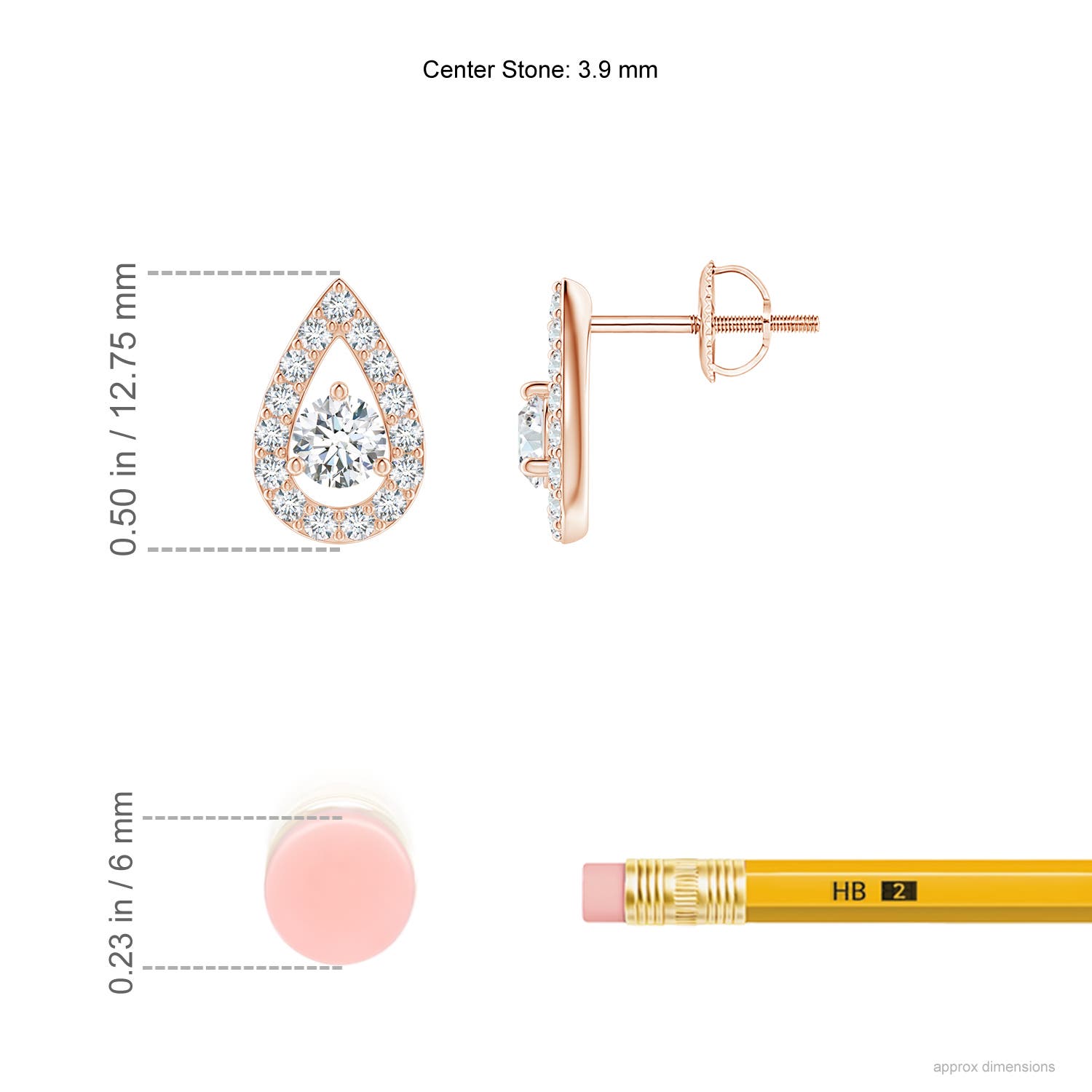 F-G, VS / 0.86 CT / 14 KT Rose Gold