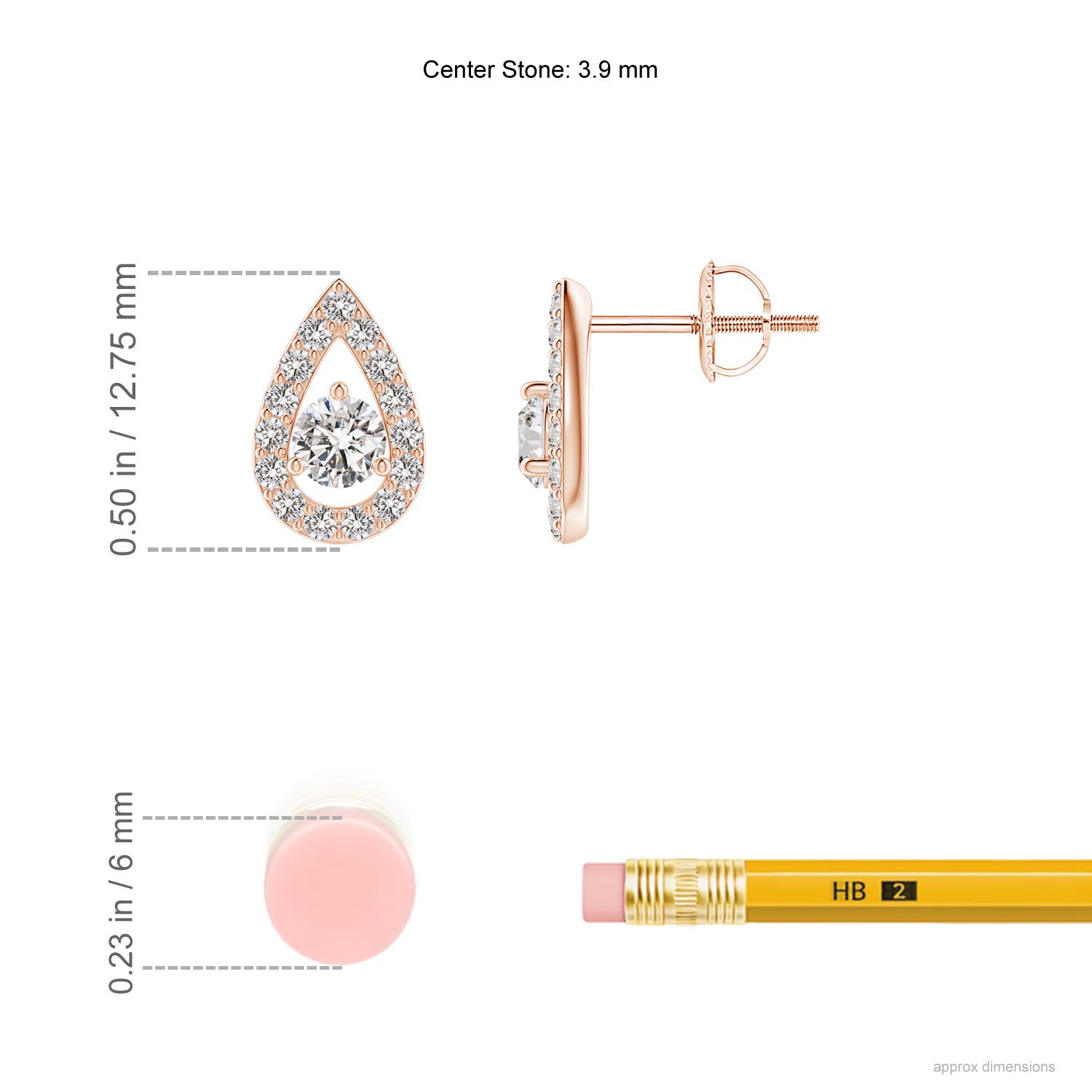 I-J, I1-I2 / 0.86 CT / 14 KT Rose Gold