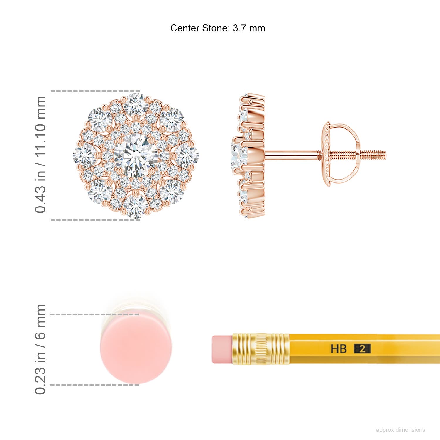 F-G, VS / 1.24 CT / 14 KT Rose Gold