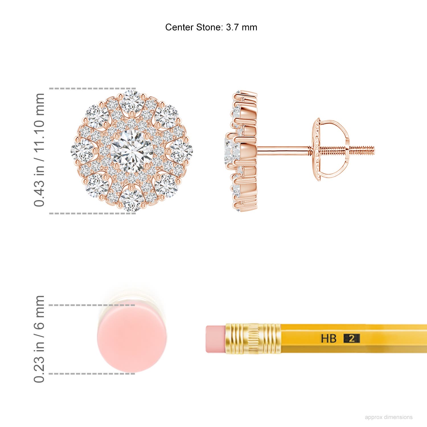 H, SI2 / 1.24 CT / 14 KT Rose Gold