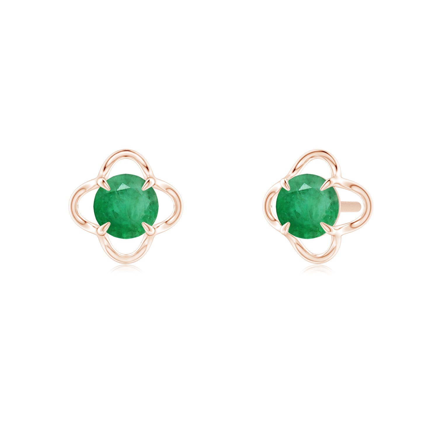 A - Emerald / 0.48 CT / 14 KT Rose Gold