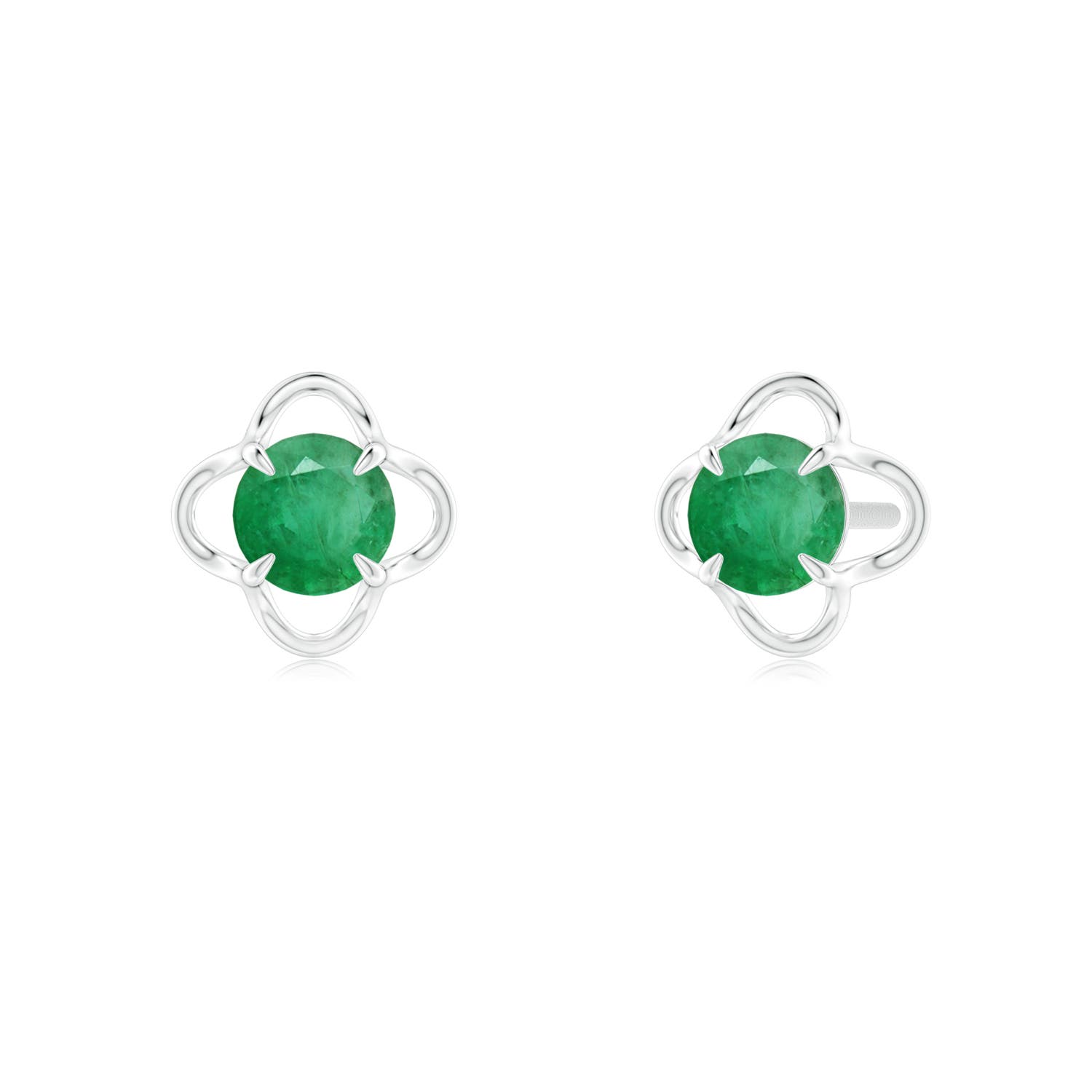 A - Emerald / 0.48 CT / 14 KT White Gold