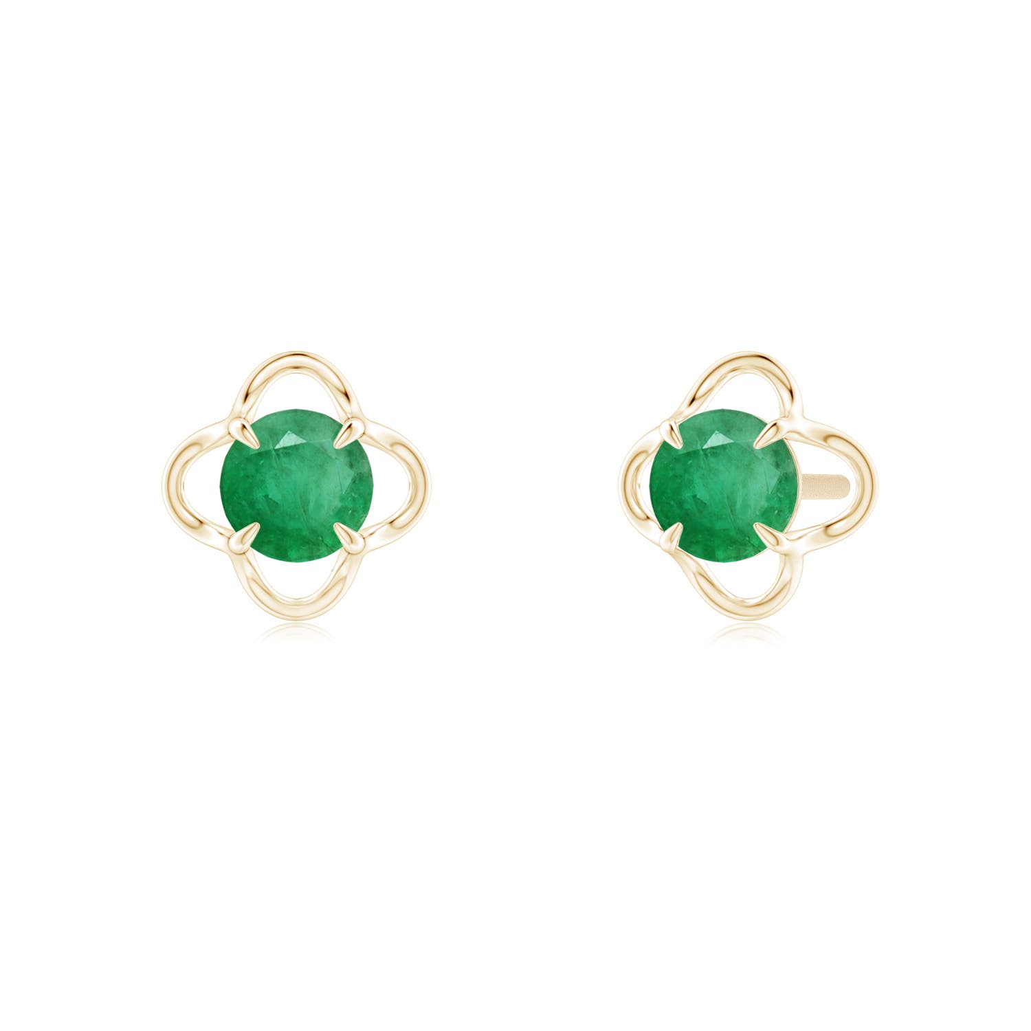 A - Emerald / 0.48 CT / 14 KT Yellow Gold