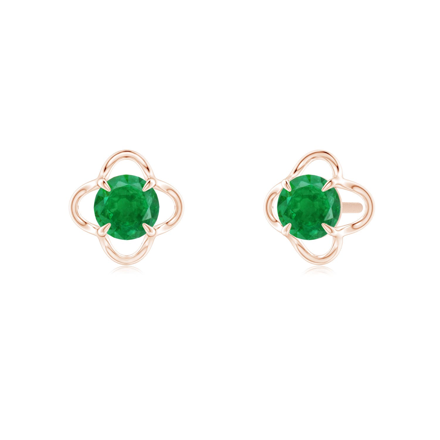 AA - Emerald / 0.48 CT / 14 KT Rose Gold