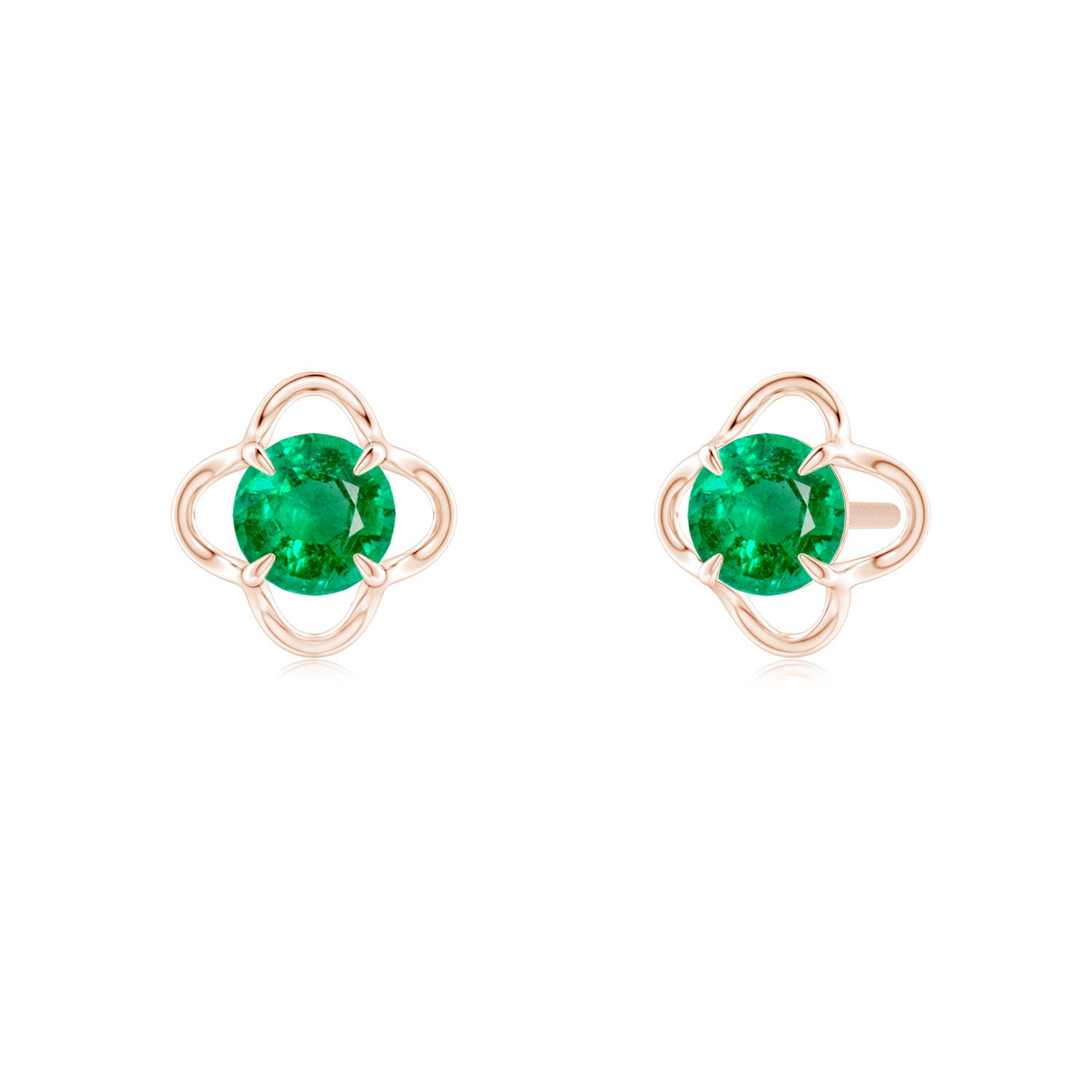 AAA - Emerald / 0.48 CT / 14 KT Rose Gold