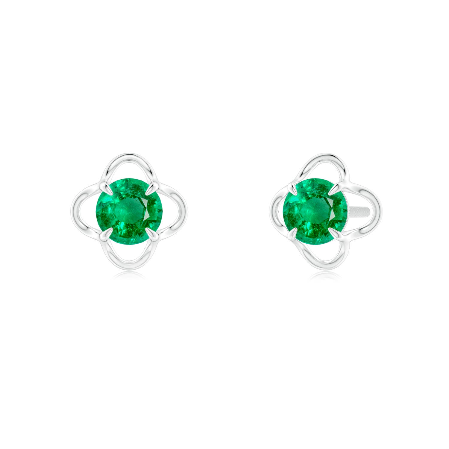 AAA - Emerald / 0.48 CT / 14 KT White Gold