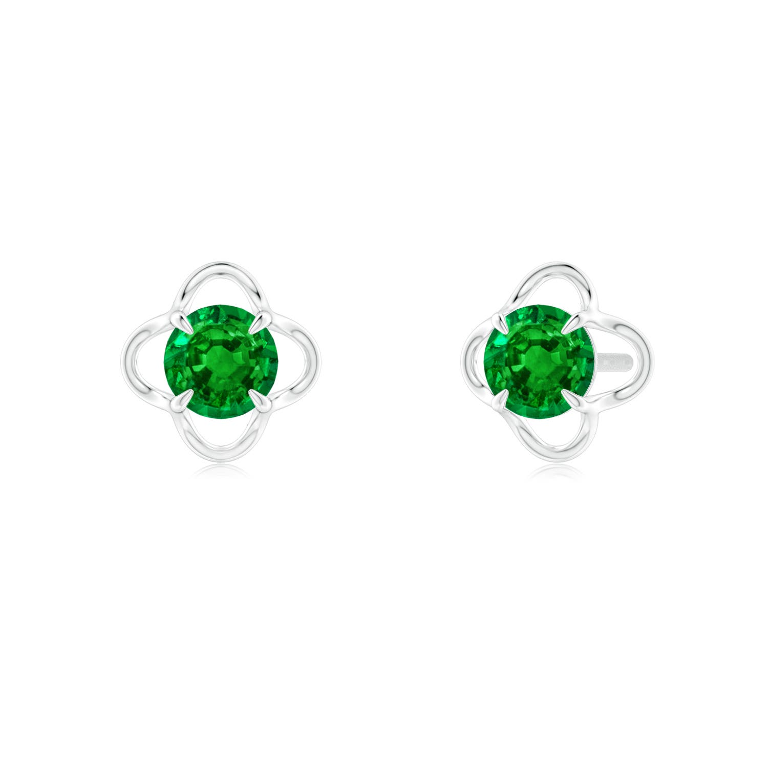 AAAA - Emerald / 0.48 CT / 14 KT White Gold