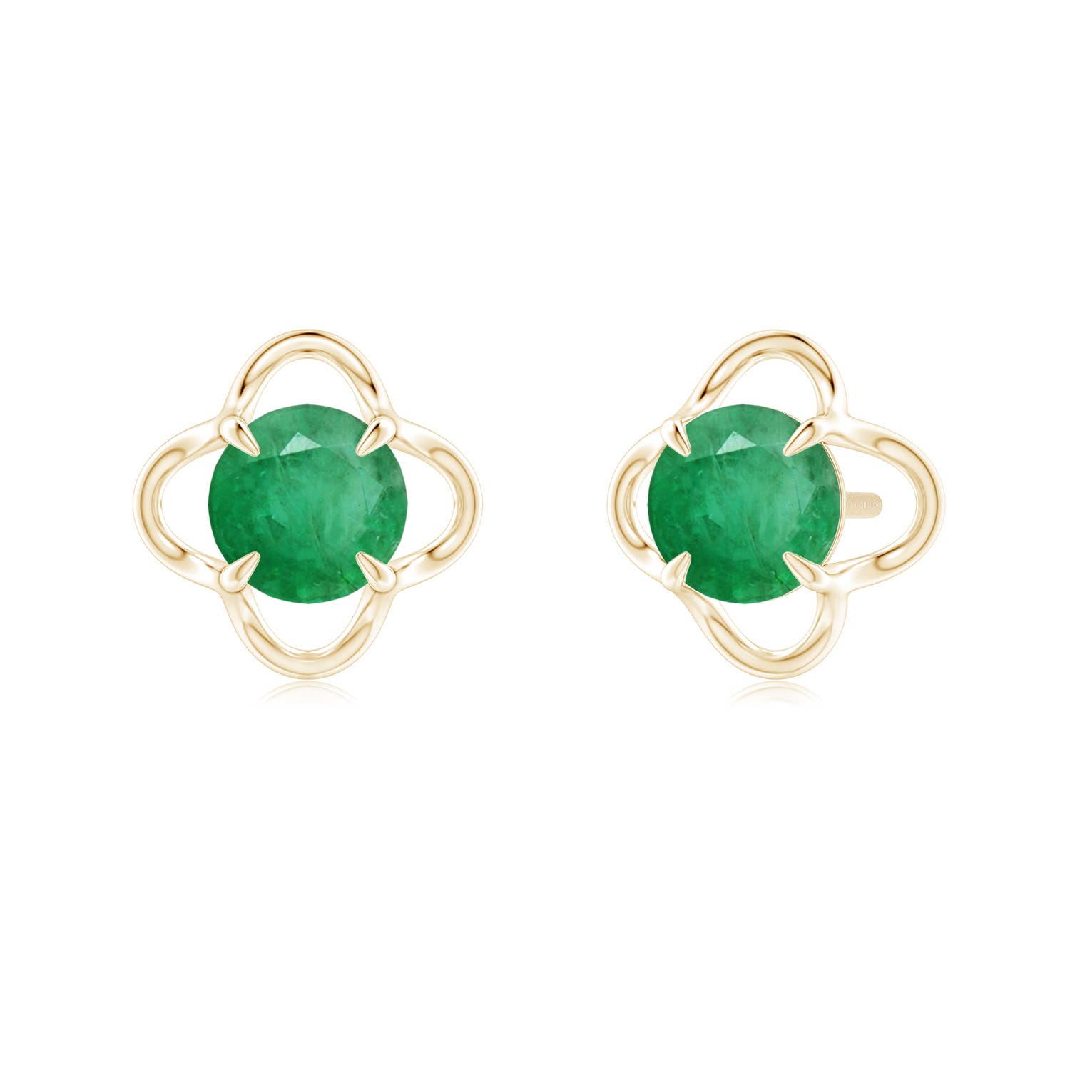 A - Emerald / 0.9 CT / 14 KT Yellow Gold