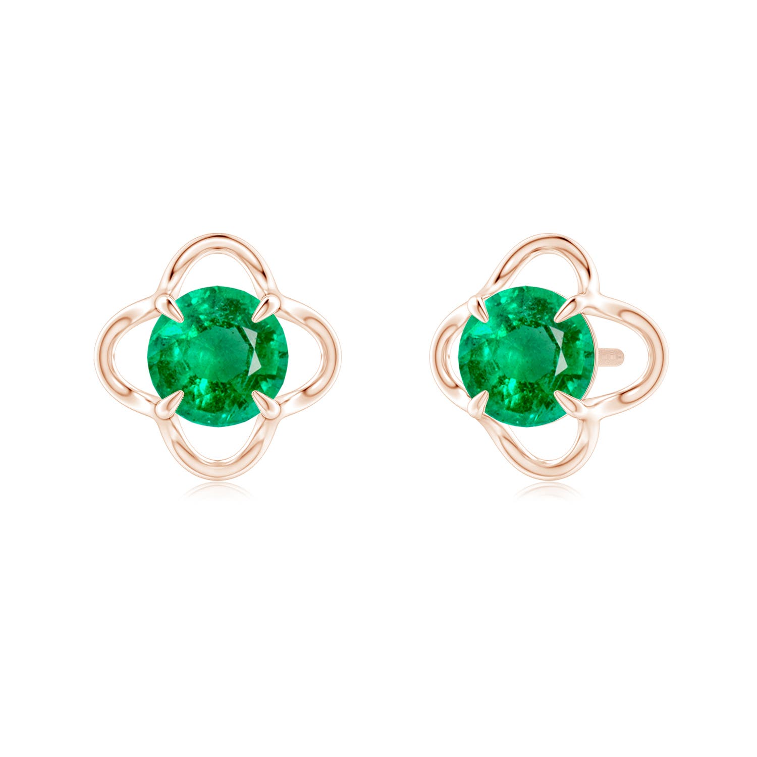 AAA - Emerald / 0.9 CT / 14 KT Rose Gold