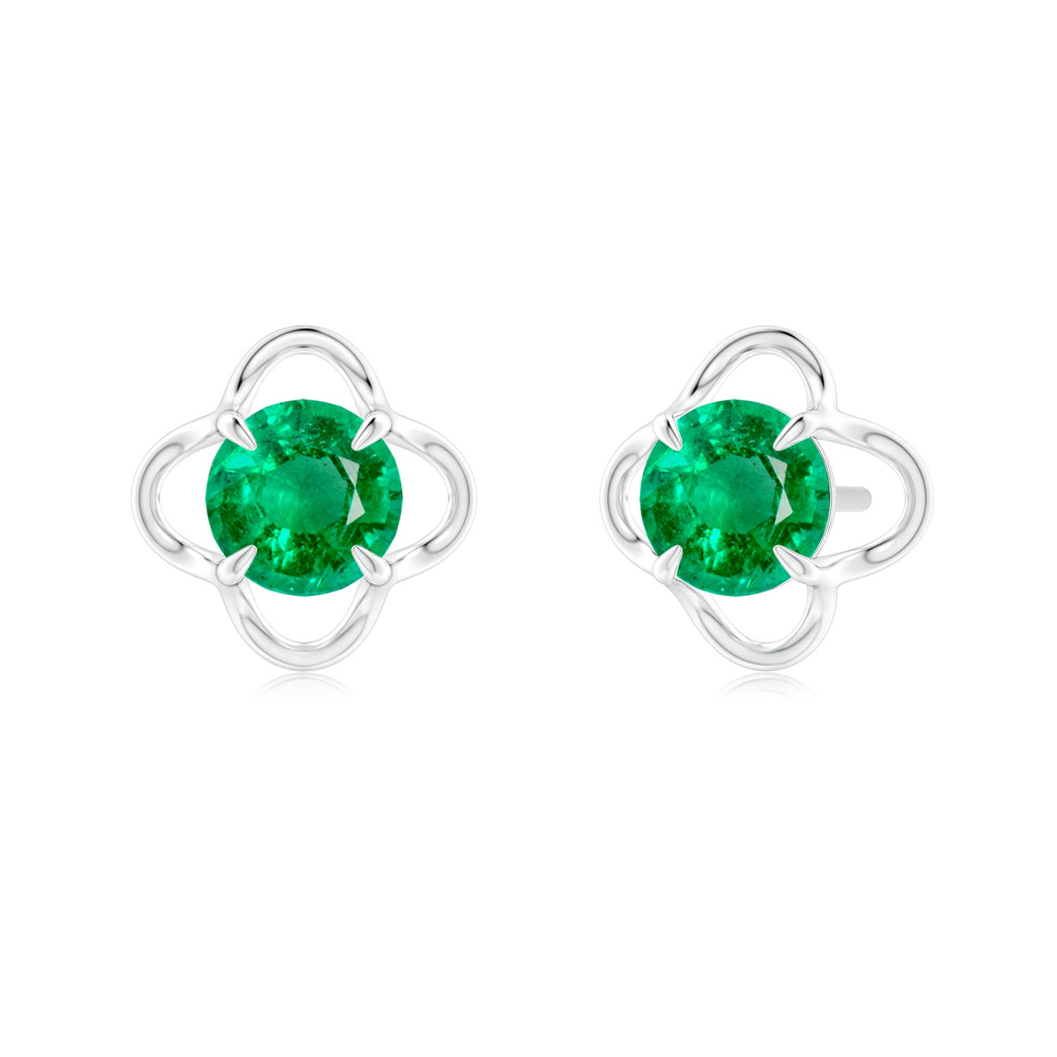 AAA - Emerald / 0.9 CT / 14 KT White Gold