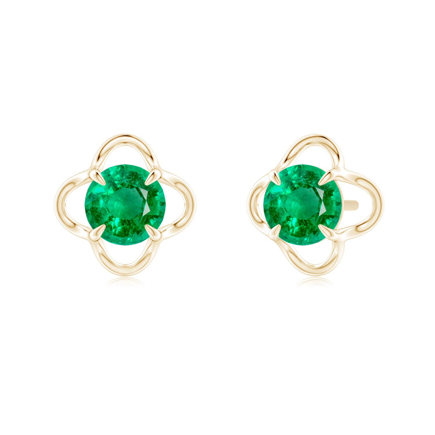 AAA - Emerald / 0.9 CT / 14 KT Yellow Gold