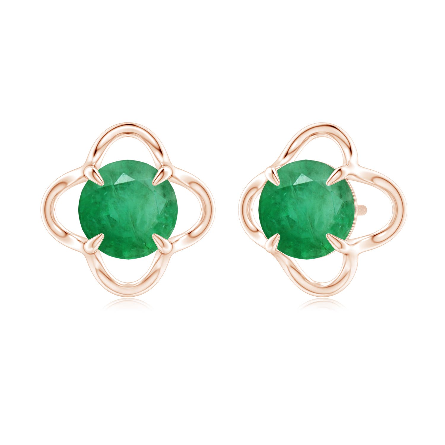 A - Emerald / 1.5 CT / 14 KT Rose Gold