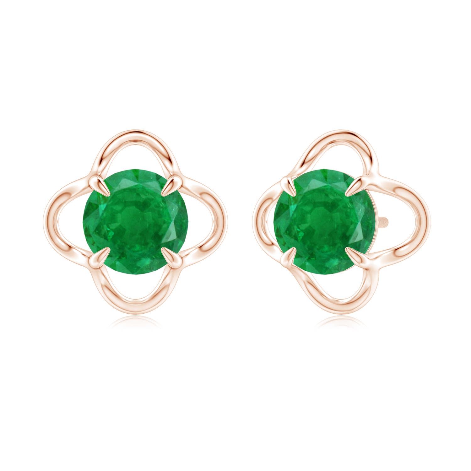 AA - Emerald / 1.5 CT / 14 KT Rose Gold