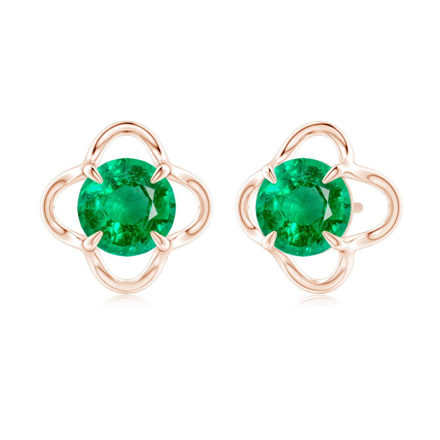 AAA - Emerald / 1.5 CT / 14 KT Rose Gold