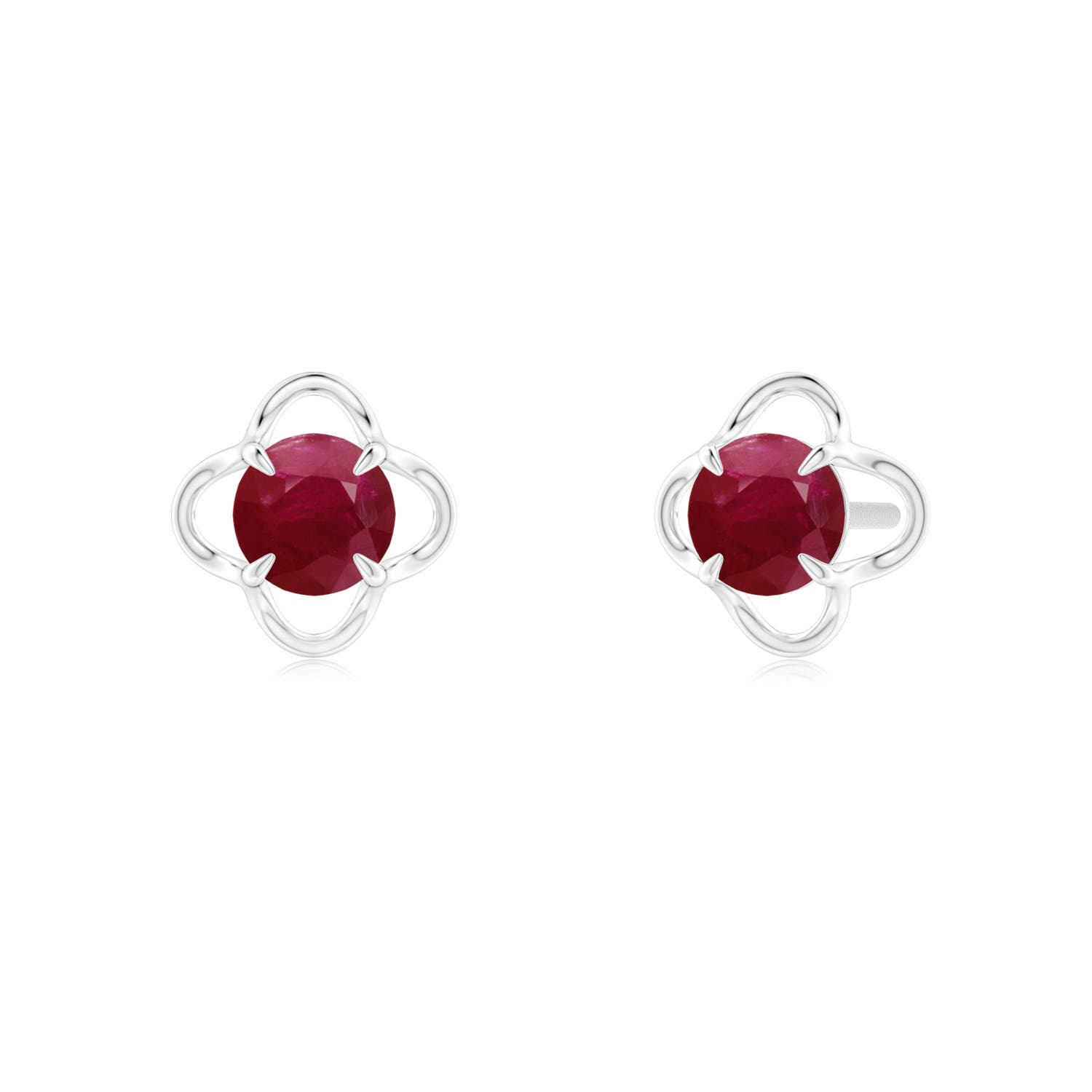 A - Ruby / 0.68 CT / 14 KT White Gold